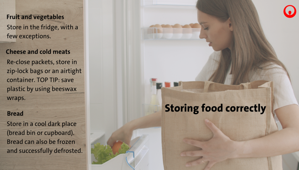 Storing food correctly 